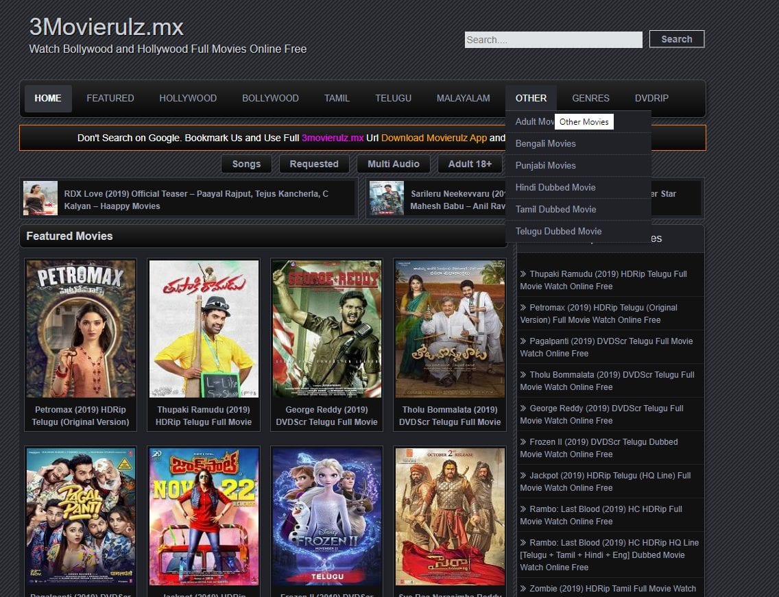 MovieRulz Now Watch & Download Telugu, Bollywood & Hollywood Movies